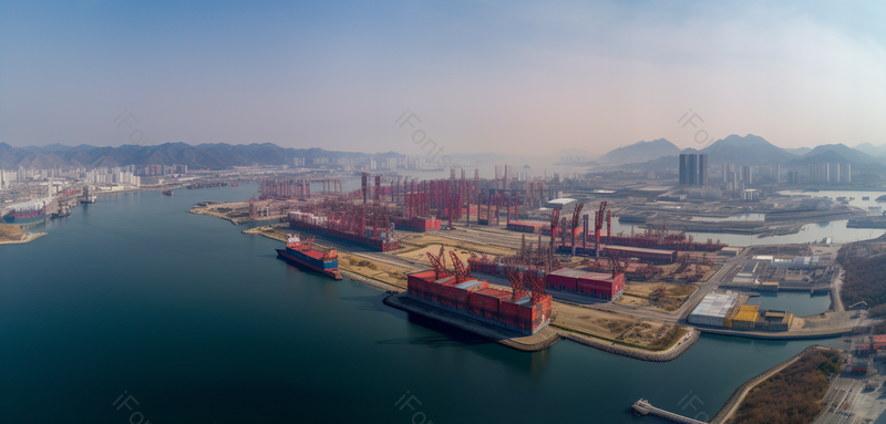 外贸口岸集装箱港口码头建筑城市景,高清,摄影图,摄影图片,图片大全,摄影图免费下载